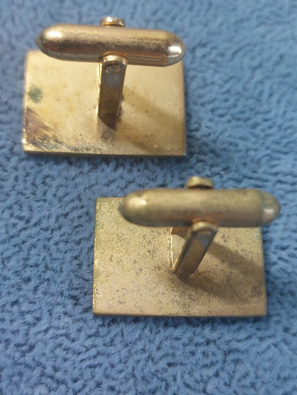 Vintage Estate Cufflinks Lot of 2 Pairs | Silver Tone & Gold Tone Mid Century St